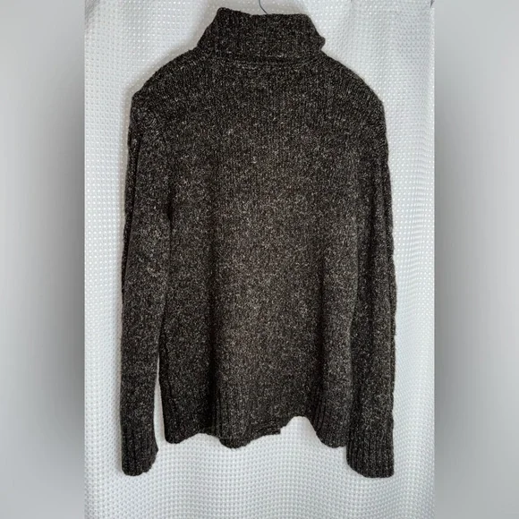 Women’s L.L. Bean wool blend brown knit buttoned Cardigan size Large - Picture 9 of 10